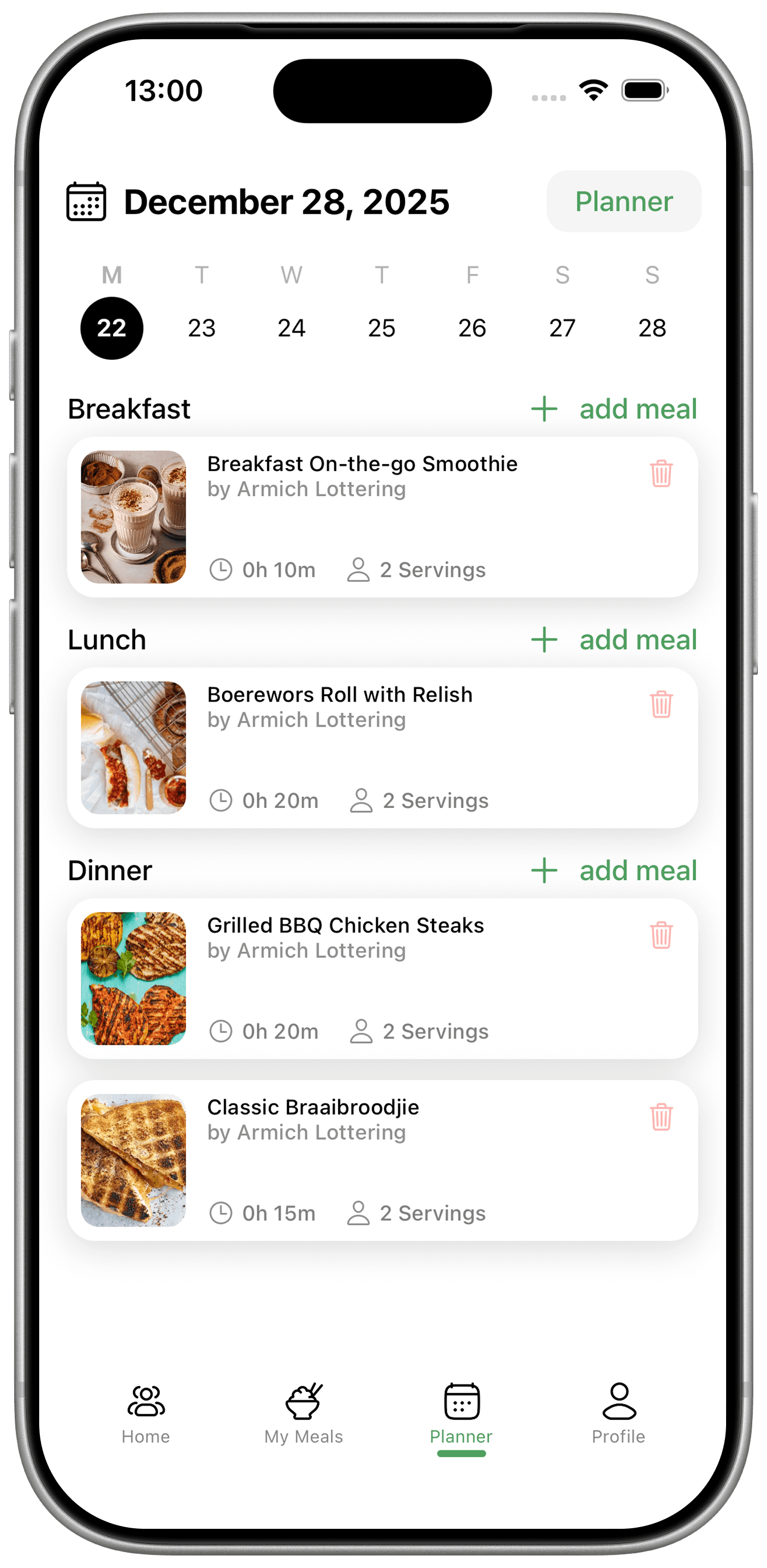 Gobble Guide planner view